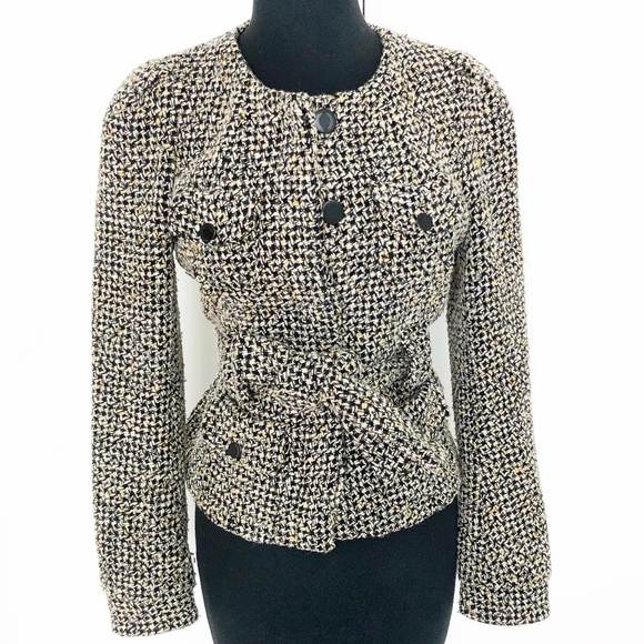 French Connection Jackets & Blazers - french connection • multicolor tweed belted jacket